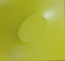 Un ovale giallo venduto " omaggio a Turi Simeti " 20 x 20