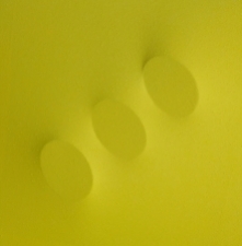 Tre ovali gialli" venduto omaggio a Turi Simeti " 40 x 40